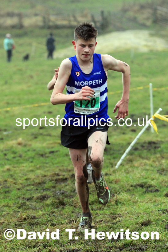 Boys under-15s 2022 North Eastern Harrier League, Thornley Farm, Peterlee, County Durham. Photo: David T. Hewitson/Sports for All Pics